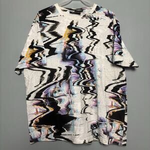 The Hundreds TV Static T Shirt XXL 2XL Crazy Rave Festival Party Psychedelics